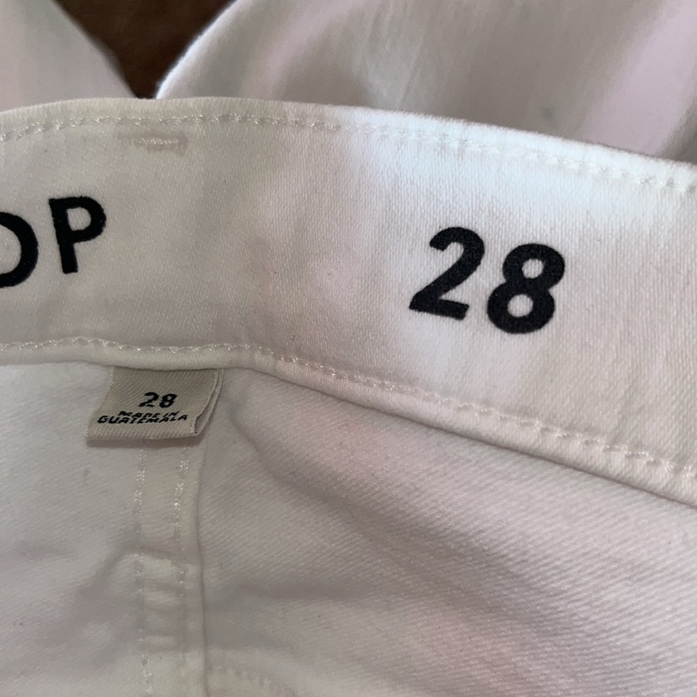 J. Crew white 9” Billie demi boot crop jeans with frayed hem size 28 - Picture 8 of 9